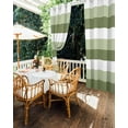 thumbnail image 5 of nqOlkjepod Outdoor Curtains for Patio Waterproof, Sage Green White Striped Outdoor Privacy Panels Grommet, Farmhouse Stripes Blackout Outside Curtains for Porch/Cabana/Pergola 54"x84", 1 Panel, 5 of 8