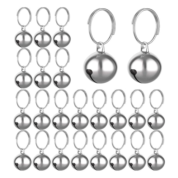 24 piezas DIY campanas joyería decoración regalos hierro suelta campanas clave Plata Jinwen Bells Craft Beads