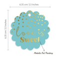 thumbnail image 6 of Inkdotpot 100 Pack Love Is Sweet Wedding Favor Paper Tags Craft Real Gold Foil Hang Tags, 6 of 7