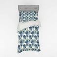 thumbnail image 2 of Ambesonne Floral Bedding Set 4 Pcs, Ombre Romantic Flowers, Queen, Grey Navy, 2 of 3