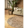 thumbnail image 3 of Luxe Arlington Faux Sheepskin Rug Taupe 6 Inch Round Circular, 3 of 3