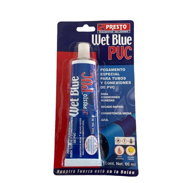 Pegamento Pvc Wet Blue 60ml PRESTO WET BLUE