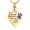 G/Blue, variant on Personalize Vintage Stainless Steel Paw Print Heart Urn Pendant Pet Memory Necklace for Dog Cat Cremation Ashes Holder Memorial Jewelry - No Longer by My Side But Forever in My heart