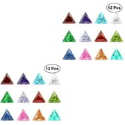 24 pcs  Triangle Shaped Jewel Gems for Arts Crafts Themed Party Decoration Accessories Children Activities (Assorted Color)