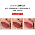 thumbnail image 1 of Ebo Matte Lip Dual Lipstick & Matte Finish Lipgloss Long Lasting 20 Pink, 18 Natural &16 Nude ( 3 Pack ), 1 of 4