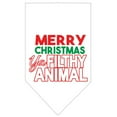 thumbnail image 2 of Christmas Pet and Dog Bandana Screen Printed, "Merry Christmas, Ya Filthy Animal", 2 of 10