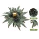 thumbnail image 4 of Corona de velas con arreglo floral artificial, decoración del hogar, estilo elegante, plegable y liviano, marco de metal, para dormitorio, velas de alta calidad, tamaño grande, construcción, 4 of 7