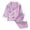 Z4 Purple, variant on REDARER Girls Satin Pajama Set, 2 Piece Button Down Sleepwear with Long Sleeve Pants, Striped Collar Nightwear,11-12 Years