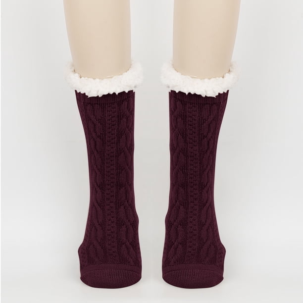 Calcetines de invierno para hombre y mujer, cómodos, transpirables, de punto, con cordón, de tubo medio, de algodón.