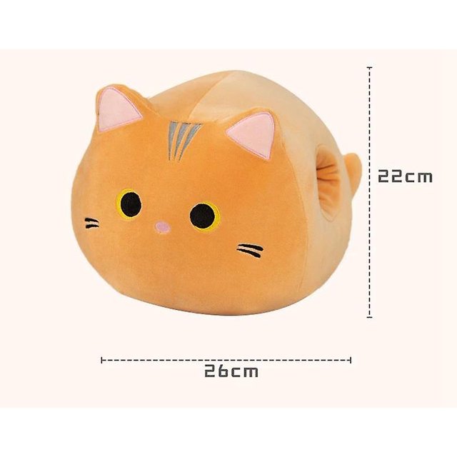 Nueva Linda Bola Redonda Gatos Almohada de Felpa Handwarm Juguetes Suave Relleno Animal de Dibujos Animados Muñeca Siesta Cojín Chr