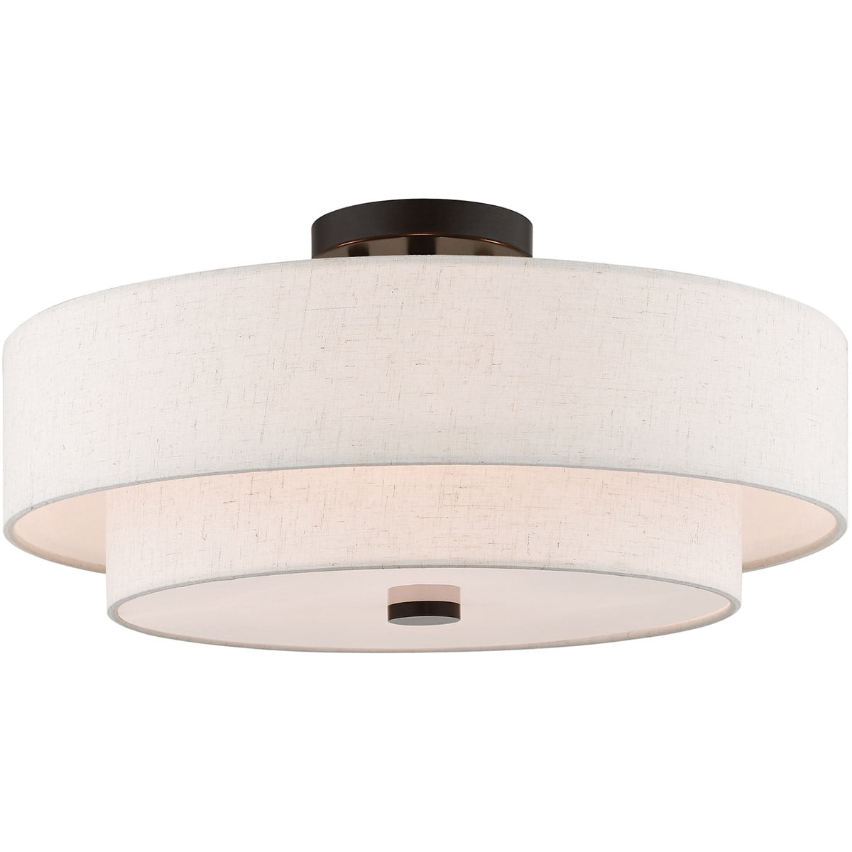 4 Light English Bronze Ceiling Light fixture with Steel base material