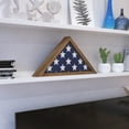 thumbnail image 3 of Flash Furniture Sheehan Collection Weathered Brown Wood Rustic Flag Case, 3 of 12