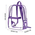 thumbnail image 4 of Tuvgenk Clear Backpack Sturdy Wear Resistant Stadium Backpack PVC Large Capacity Practical Bag for Beach Sports Concert Events, 4 of 5