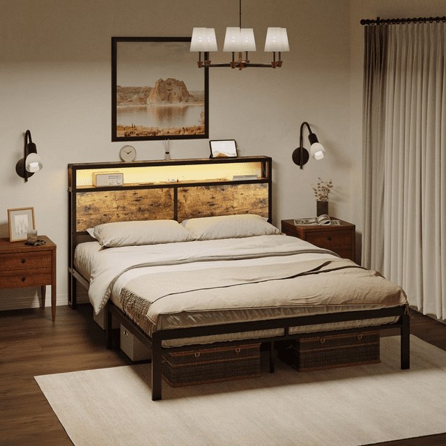 Cama Queen Cabecera Colchon