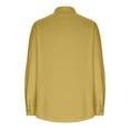thumbnail image 5 of Ladies Summer Tops Womans Fall Shirts Solid Color V-neck Loose Button Blouse Half Sleeve Casual Work Tunic Tops, 5 of 6