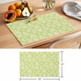 thumbnail image 6 of Simple Daisy Silhouette Placemats Set of 1, Retro Flowers Green Patterns Non-Slip Place Mats Washable Table Mats for Kitchen Dining Table Decorations Indoor/Outdoor, 6 of 9