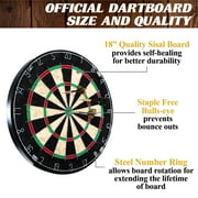 7.5 ft Billiard Pool Table with Cue Rack, Dartboard, and Game Accessories, Tan, by Barrington Billiards