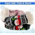 thumbnail image 5 of Women's Thermal Sherpa Slipper Socks – Plush Fleece, Warm & Toasty Footwear for Cold Winter Weather – Non-Skid Gripper Bottom, for Cozy Indoor Nights & Christmas Holidays - Black Santa, 5 of 8