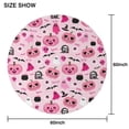 thumbnail image 6 of Halloween Pink Spooky Hearts and Ghosts Round Tablecloth 60"x60",Wrinkle Wipeable Table Cloth for Kitchen Dining Room Picnic Patio Party, 6 of 6