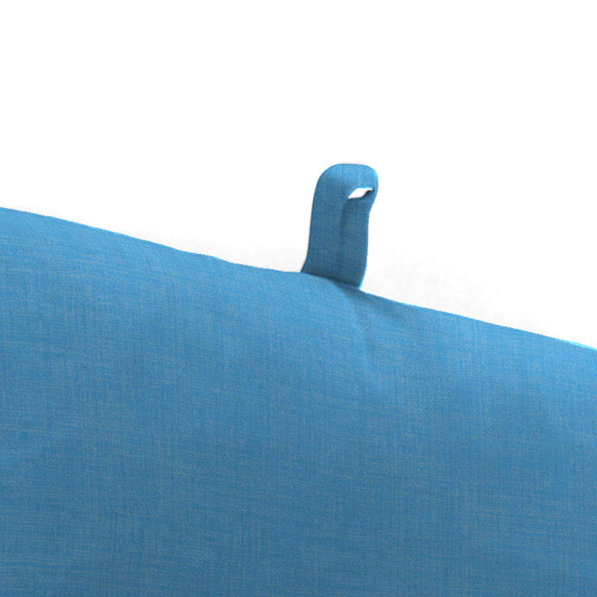 Jordan Manufacturing 72" x 22" Celosia Ice Blue Crosshatch Rectangular Outdoor Chaise Lounge Cushion with Ties and Hanger Loop