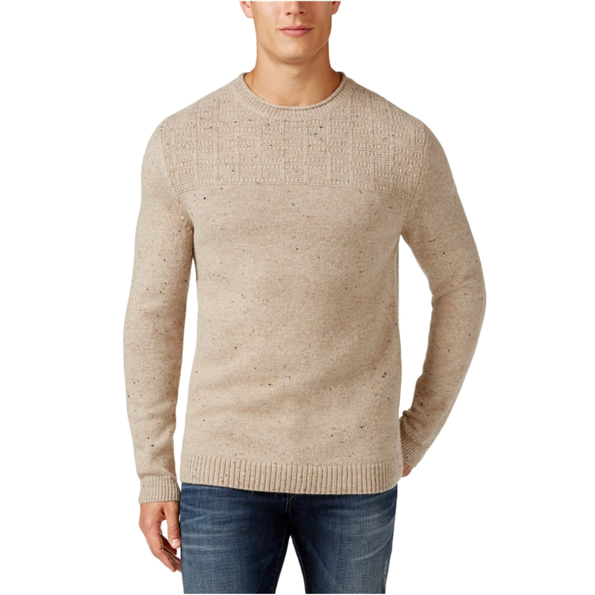 Tasso Elba - Tasso Elba Mens Duel-Textured Knit Pullover Sweater