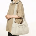 thumbnail image 2 of ibiyuan Canvas Messenger Bag Unisex Casual Workwear Messenger Crossbody Sling Bag Adjustable Shoulder Strap Daily Travel Carry Purse, 2 of 6