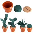thumbnail image 2 of 6 unids/set posavasos para tazas, alfombrilla redonda de cactus, almohadilla antideslizante para decoración de escritorio de mesa. Afortunado Sencillez, 2 of 4