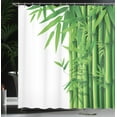 thumbnail image 3 of Ambesonne Forest Shower Curtain, Japanese Tree Leaf Artwork, 69"Wx84"L, White and Green, 3 of 4