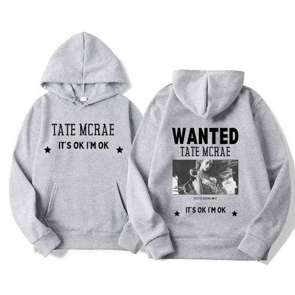 Tate McRae It's ok I'm ok Hoodie Women/Men Harajuku Aesthetic Hip Hop Hoodies Unisex 2024 New Album Autumn Winter Sweatshirts