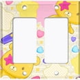 thumbnail image 2 of Metal Light Switch Wall Plate Outlet Cover (Yellow Teddy Bear Karaoke Hearts Music Bow - Double Rocker), 2 of 2