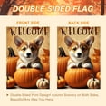 thumbnail image 4 of Fall Welcome Garden Flag 12x18 Inch Double Sided Corgi Pumpkin Autumn Leaf Yard Banner Porch Outdoor Seasonal House Lawn Thanksgiving Decoration for Party Decoration Supplies, 4 of 6