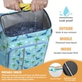thumbnail image 2 of Travel Cooler Bag - Light Blue Dinosaurs Palms Eggs Pattern Camping Beer Cooler Backpack with Bottle Opener- Waterproof Insulated Picnic Backpacks - Cooler Bag for Beach, 2 of 6