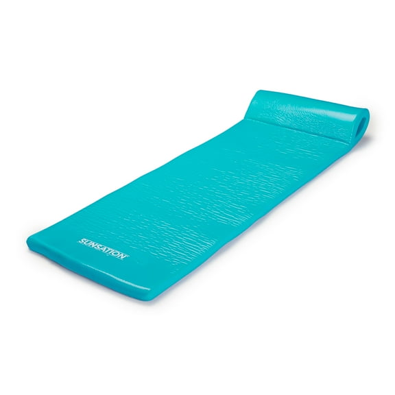 TRC Recreation Sunsation 1.75" Thick Foam Adult Pool Float Water Lounger w/ Headrest, Teal