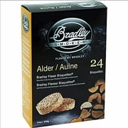 Bradley Smoker Alder Wood Bisquettes for Grilling & BBQ, 24 Pack