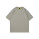 thumbnail image 1 of Blusas y camisas de manga corta y cuello redondo para hombre, blusas casuales de dos caras de color liso con cuello redondo y manga corta para hombre., 1 of 3