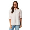 thumbnail image 4 of Gloria Vanderbilt Swan Series Women's Amanda Oversized Shirt, Sizes S-XXXL, 4 of 8