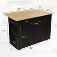 thumbnail image 2 of Rolling Kitchen Island with Drop-Leaf Countertop – 47.2" Mobile Kitchen Cart on Wheels with Charging Station, Pull-Out Shelves, Drawers, Spice Rack, and Organizer Divider, 2 of 6