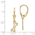 thumbnail image 3 of FJC Finejewelers 14k Yellow Gold Mini Dog Bone Leverback Earringscut-out, 3 of 3