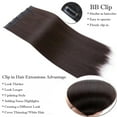 thumbnail image 5 of SEGO Clip in Hair Extensions as Human Real Straight Long Silky Hairpieces for Woman Black Blonde Pink Purple, 5 of 7