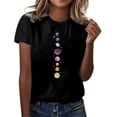 thumbnail image 2 of Planet Graphic Tees for Women 2026 Summer Casual Short Sleeve Crewneck Astronomy T Shirt, 2 of 4