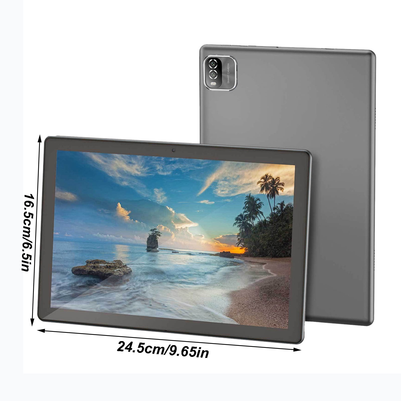 10.1-Inch Android 12 Tablet with 6GB+64GB, 1TB Expandable, IPS HD Screen, WiFi 6, Bluetooth 5.2, Dual Camera, 6000mAh Battery