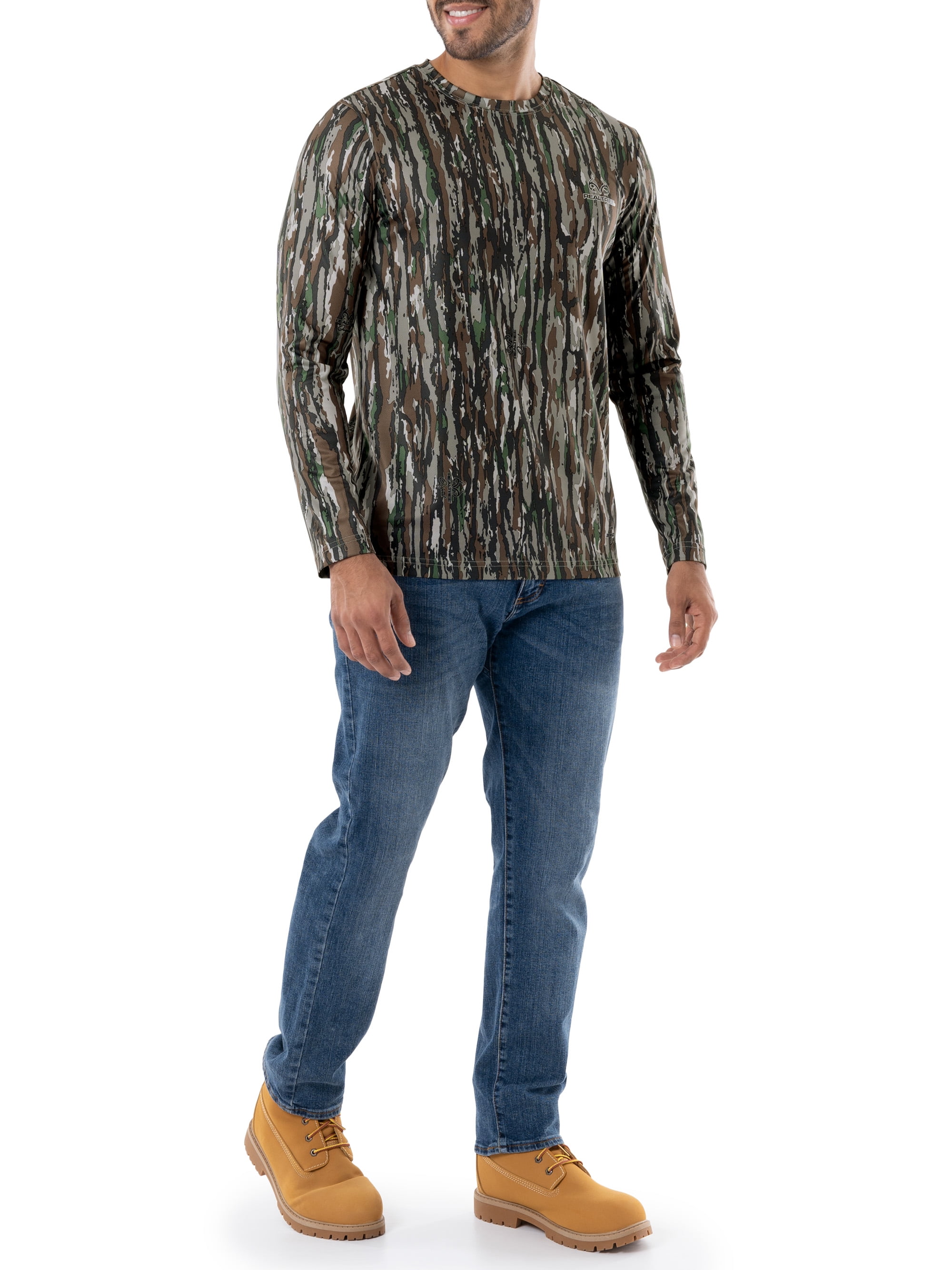Realtree Men's Long Sleeve Performance Camo Tee 2-Pack Bundle