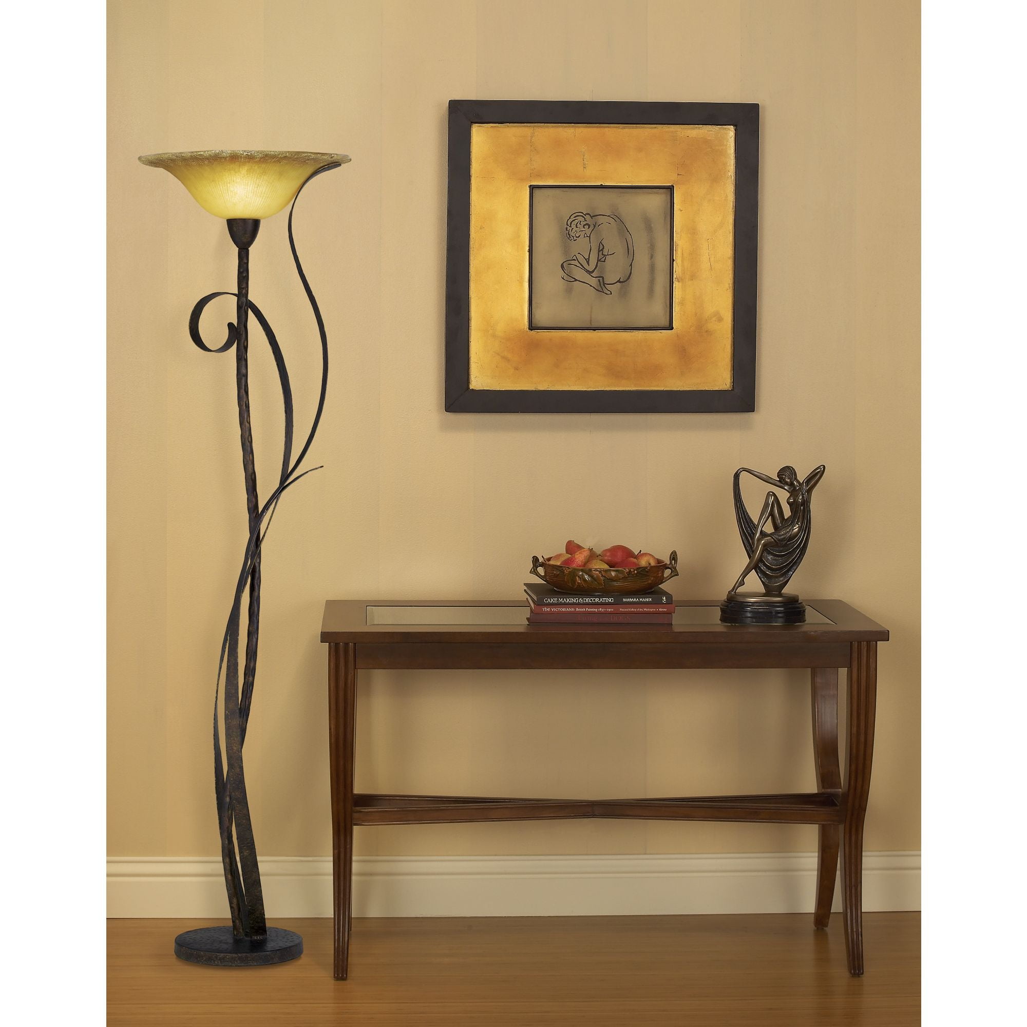 Kathy Ireland 72 High Vine Torchiere Floor Lamp