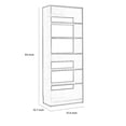 thumbnail image 6 of Benjara Dee Modular Closet System- 5 Tier Storage Shelves- Oak Brown Wood, 6 of 6