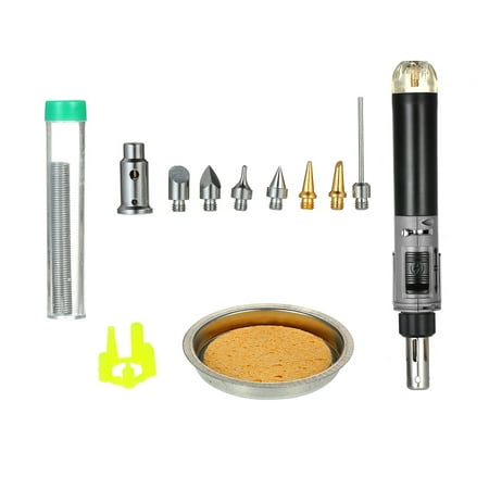 12 in 1 Soldering Iron Kit Full Electronics Set Welding Tool Car Repairing Gas Soldering Self-igniting Torch Outdoors / (Best Gas Station Coffee)