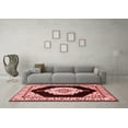 thumbnail image 3 of Ahgly Company Indoor Round Medallion Red Traditional Area Rugs, 4' Round, 3 of 4