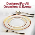 thumbnail image 4 of Smarty White w/ Burgundy Gold Harmony Plastic Wedding Value Set (60 Guests), 4 of 5