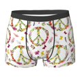 thumbnail image 6 of Men's Boxer Briefs, Peace sign flower butterfly feather boho Soft Comfy Mens Underwear Boxer Briefs Breathable With Widen Waist, 6 of 7