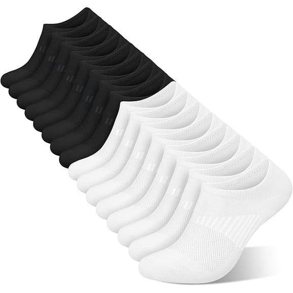 Eryueer No Show Socks Womens 8 Pairs, Ankle Non Slip Low Short Invisible Thin Liner Socks