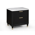 thumbnail image 4 of Black Finish Beige Upholstery Wooden Queen Size Panel Bed Bedroom Furniture 4pc Set, 4 of 9